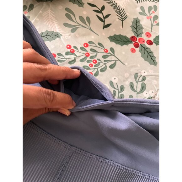 Athleta Elation Crossover Rib 7" Shorts Womens Purple Athletic High Rise medium - Picture 9 of 10